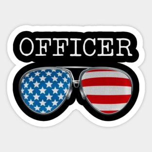 USA PILOT GLASSES OFFICER Sticker